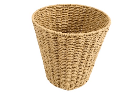 Top-tier Tapered Round Paper Cord Basket with Standard Weave